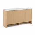 Sideboard aus Eichenholz mit Marmoroberfläche 160x45x80 cm