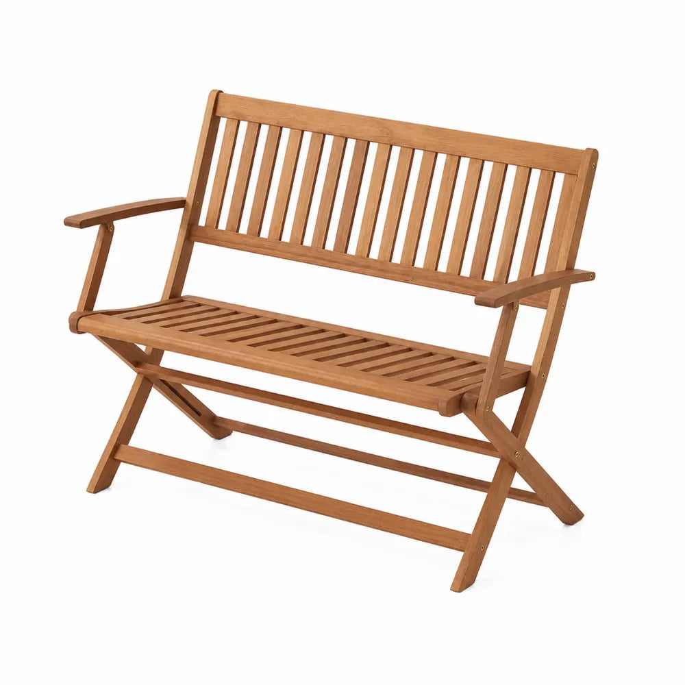 Gartenbank Akazienholz Naturbraun Klappbar 120cm